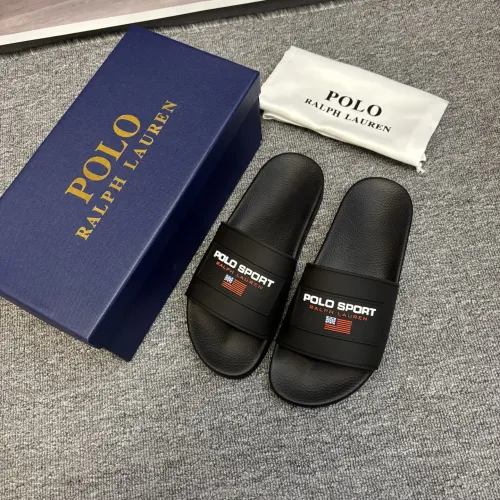 Replica Ralph Lauren Polo Slippers For Men #1435142 $45.00 USD for Wholesale