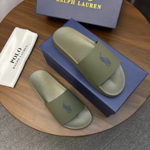 Replica Ralph Lauren Polo Slippers For Men #1435185 $45.00 USD for Wholesale