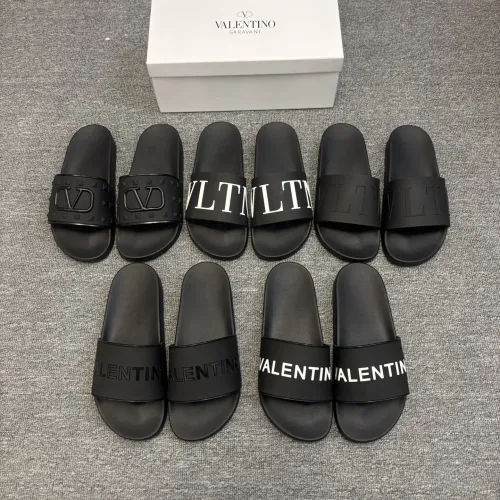 Replica Valentino Slippers For Men #1435194 $42.00 USD for Wholesale