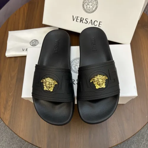 Wholesale Versace Slippers For Men #1435280 $42.00 USD, Wholesale Quality Replica Versace Slippers