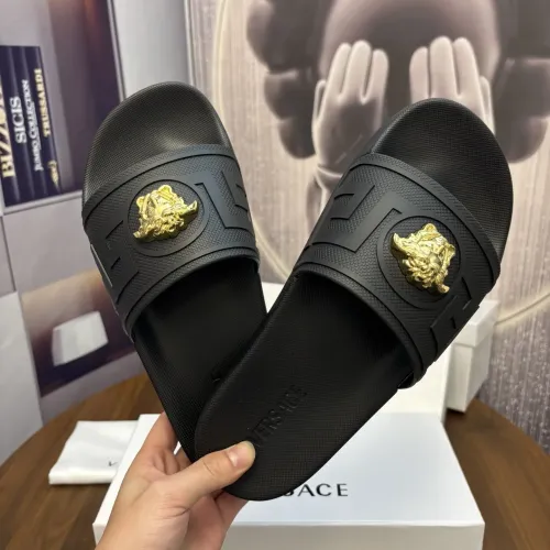 Replica Versace Slippers For Men #1435280 $42.00 USD for Wholesale