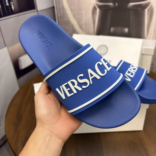 Replica Versace Slippers For Men #1435332 $42.00 USD for Wholesale