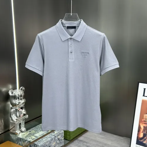 Wholesale Prada T-Shirts Short Sleeved For Men #1436381 $80.00 USD, Wholesale Quality Replica Prada T-Shirts