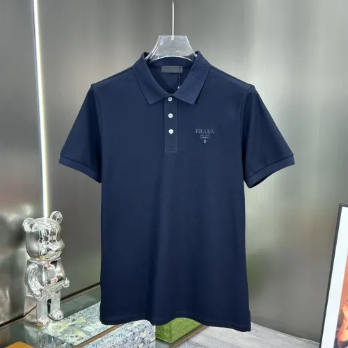 Wholesale Prada T-Shirts Short Sleeved For Men #1436383 $80.00 USD, Wholesale Quality Replica Prada T-Shirts