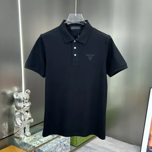 Wholesale Prada T-Shirts Short Sleeved For Men #1436384 $80.00 USD, Wholesale Quality Replica Prada T-Shirts