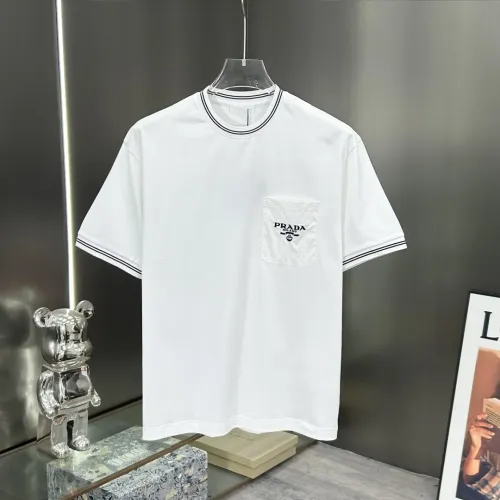 Wholesale Prada T-Shirts Short Sleeved For Men #1436401 $82.00 USD, Wholesale Quality Replica Prada T-Shirts