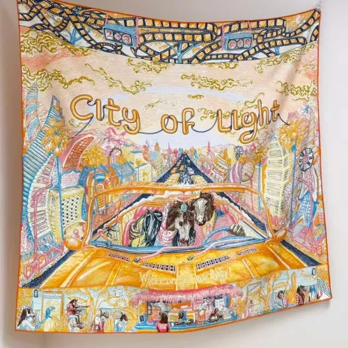 Wholesale Hermes Silk Squares #1436489 $76.00 USD, Wholesale Quality Replica Hermes Scarf