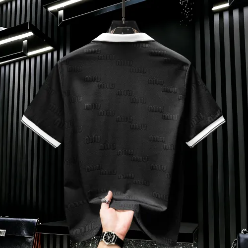 Replica MIU MIU T-Shirts Short Sleeved For Men #1436715 $45.00 USD for Wholesale