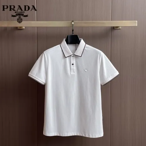 Wholesale Prada T-Shirts Short Sleeved For Men #1436861 $48.00 USD, Wholesale Quality Replica Prada T-Shirts