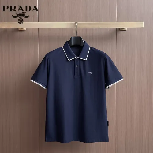 Wholesale Prada T-Shirts Short Sleeved For Men #1436862 $48.00 USD, Wholesale Quality Replica Prada T-Shirts