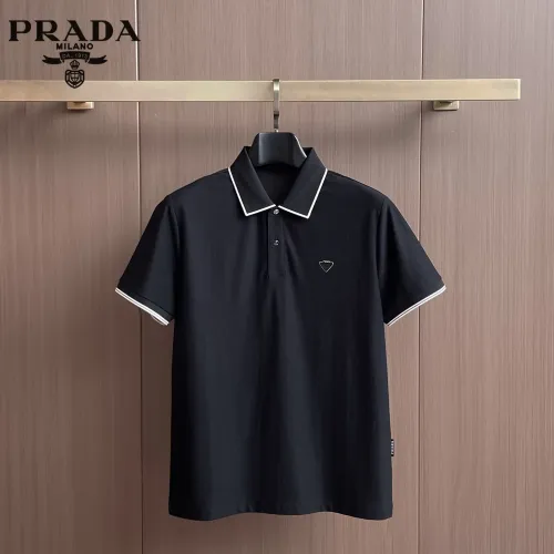 Wholesale Prada T-Shirts Short Sleeved For Men #1436864 $48.00 USD, Wholesale Quality Replica Prada T-Shirts