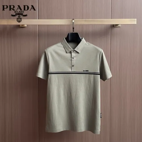Wholesale Prada T-Shirts Short Sleeved For Men #1436885 $48.00 USD, Wholesale Quality Replica Prada T-Shirts
