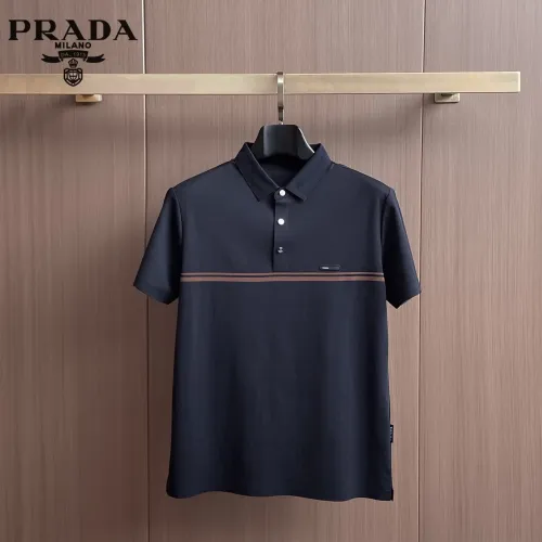 Wholesale Prada T-Shirts Short Sleeved For Men #1436886 $48.00 USD, Wholesale Quality Replica Prada T-Shirts