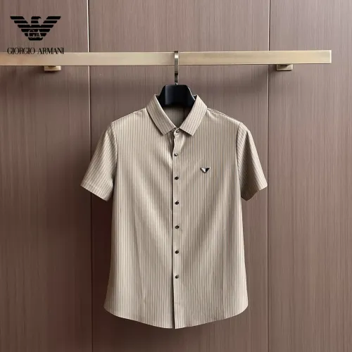 Wholesale Armani Shirts Short Sleeved For Men #1436925 $52.00 USD, Wholesale Quality Replica Armani Shirts