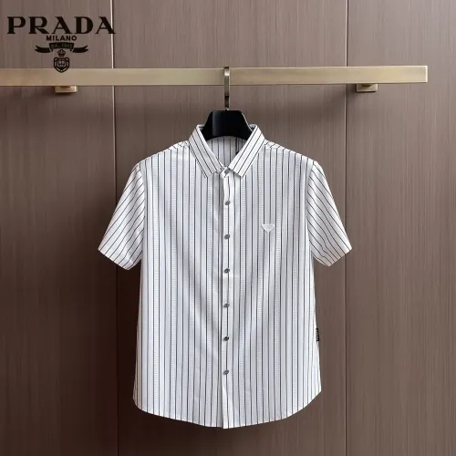 Wholesale Prada Shirts Short Sleeved For Men #1436935 $52.00 USD, Wholesale Quality Replica Prada Shirts
