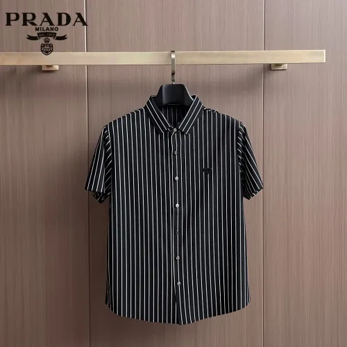 Wholesale Prada Shirts Short Sleeved For Men #1436939 $52.00 USD, Wholesale Quality Replica Prada Shirts