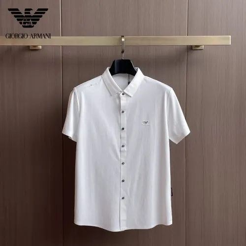 Wholesale Armani Shirts Short Sleeved For Men #1436943 $52.00 USD, Wholesale Quality Replica Armani Shirts