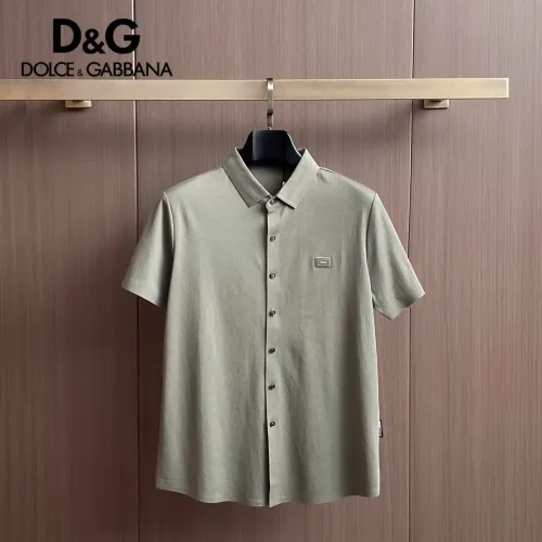 Wholesale Dolce &amp; Gabbana D&amp;G Shirts Short Sleeved For Men #1436951 $52.00 USD, Wholesale Quality Replica Dolce &amp; Gabbana D&amp;G Shirts