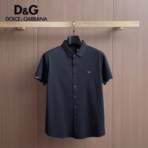 Wholesale Dolce &amp; Gabbana D&amp;G Shirts Short Sleeved For Men #1436952 $52.00 USD, Wholesale Quality Replica Dolce &amp; Gabbana D&amp;G Shirts