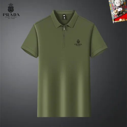 Wholesale Prada T-Shirts Short Sleeved For Men #1437057 $34.00 USD, Wholesale Quality Replica Prada T-Shirts