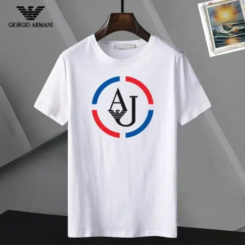 Wholesale Armani T-Shirts Short Sleeved For Unisex #1437176 $25.00 USD, Wholesale Quality Replica Armani T-Shirts