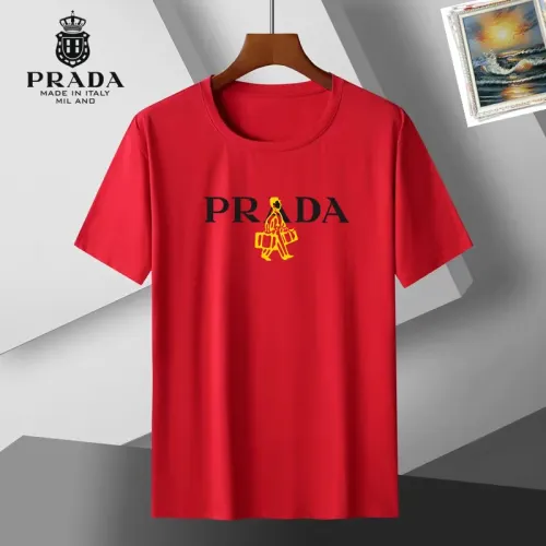Wholesale Prada T-Shirts Short Sleeved For Unisex #1437223 $25.00 USD, Wholesale Quality Replica Prada T-Shirts