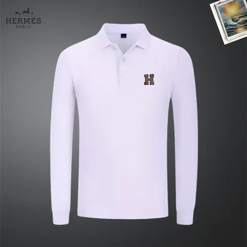 Wholesale Hermes T-Shirts Long Sleeved For Men #1437317 $40.00 USD, Wholesale Quality Replica Hermes T-Shirts
