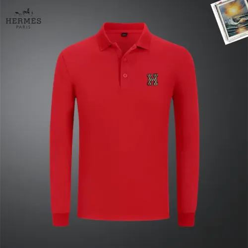 Wholesale Hermes T-Shirts Long Sleeved For Men #1437319 $40.00 USD, Wholesale Quality Replica Hermes T-Shirts
