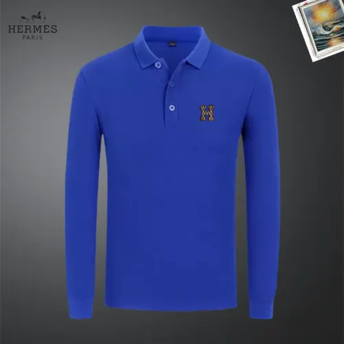 Wholesale Hermes T-Shirts Long Sleeved For Men #1437320 $40.00 USD, Wholesale Quality Replica Hermes T-Shirts