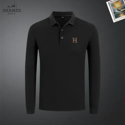 Wholesale Hermes T-Shirts Long Sleeved For Men #1437322 $40.00 USD, Wholesale Quality Replica Hermes T-Shirts