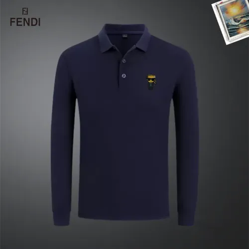 Wholesale Fendi T-Shirts Long Sleeved For Men #1437341 $40.00 USD, Wholesale Quality Replica Fendi T-Shirts