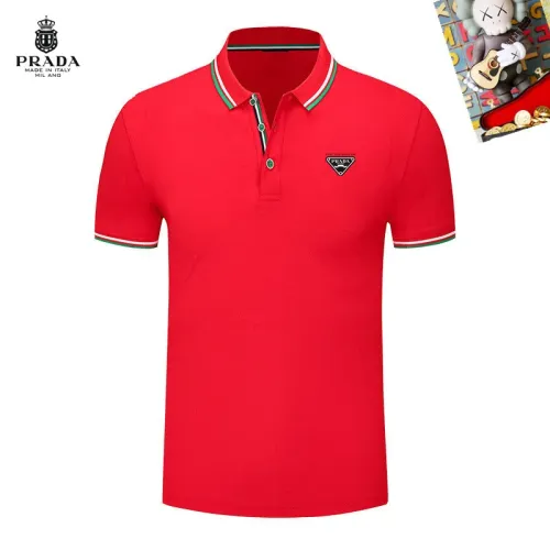 Wholesale Prada T-Shirts Short Sleeved For Men #1437412 $29.00 USD, Wholesale Quality Replica Prada T-Shirts