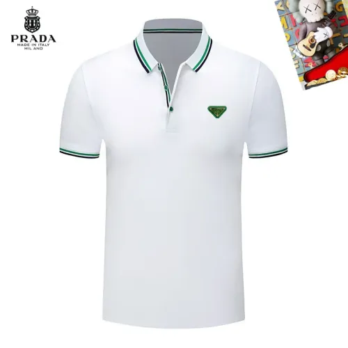 Wholesale Prada T-Shirts Short Sleeved For Men #1437456 $29.00 USD, Wholesale Quality Replica Prada T-Shirts