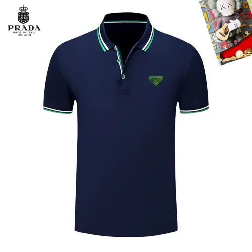 Wholesale Prada T-Shirts Short Sleeved For Men #1437461 $29.00 USD, Wholesale Quality Replica Prada T-Shirts