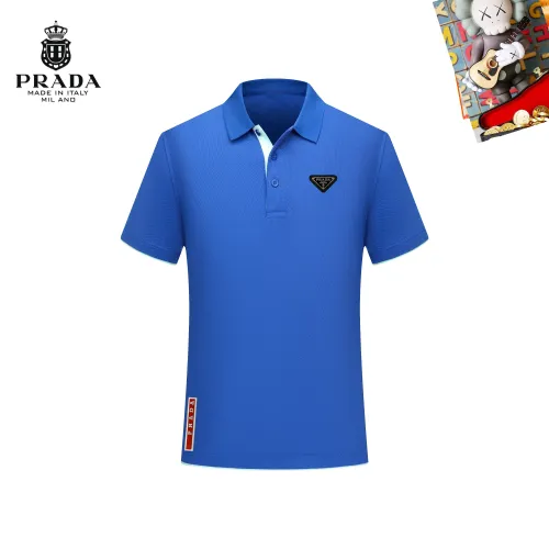 Wholesale Prada T-Shirts Short Sleeved For Men #1437513 $29.00 USD, Wholesale Quality Replica Prada T-Shirts