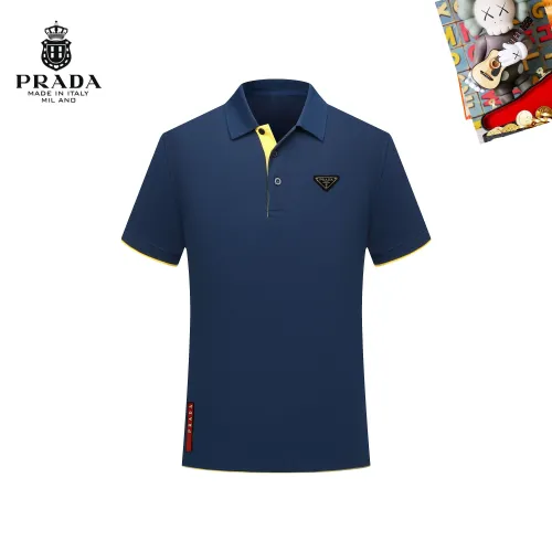 Wholesale Prada T-Shirts Short Sleeved For Men #1437514 $29.00 USD, Wholesale Quality Replica Prada T-Shirts