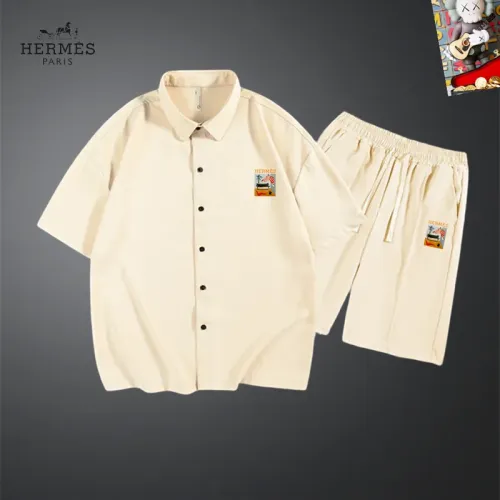 Wholesale Hermes Tracksuits Short Sleeved For Men #1437597 $48.00 USD, Wholesale Quality Replica Hermes Tracksuits