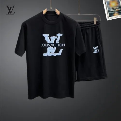 Wholesale Louis Vuitton LV Tracksuits Short Sleeved For Men #1437667 $48.00 USD, Wholesale Quality Replica Louis Vuitton LV Tracksuits