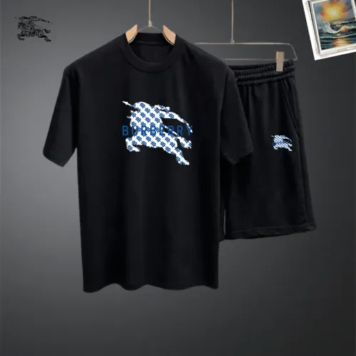 Wholesale Burberry Tracksuits Short Sleeved For Men #1437695 $48.00 USD, Wholesale Quality Replica Burberry Tracksuits