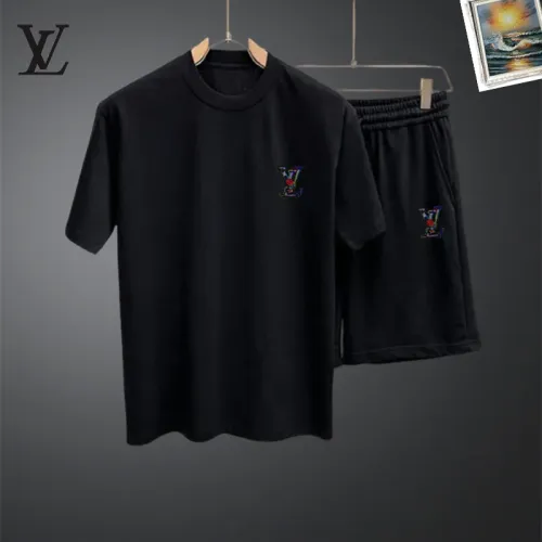 Wholesale Louis Vuitton LV Tracksuits Short Sleeved For Men #1437709 $48.00 USD, Wholesale Quality Replica Louis Vuitton LV Tracksuits