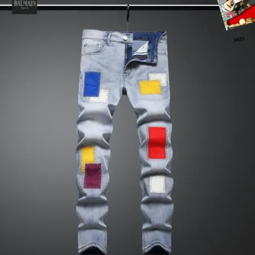 Wholesale Balmain Jeans For Men #1437823 $48.00 USD, Wholesale Quality Replica Balmain Jeans