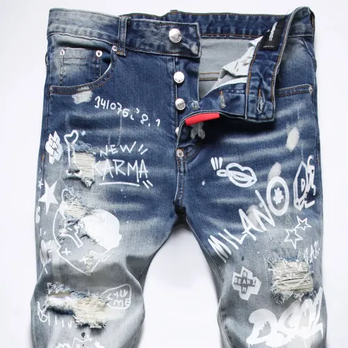 Replica Dsquared Jeans For Men #1437827 $48.00 USD for Wholesale
