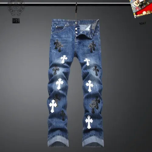 Wholesale Chrome Hearts Jeans For Men #1437830 $48.00 USD, Wholesale Quality Replica Chrome Hearts Jeans