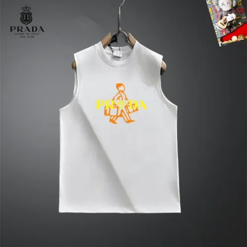 Wholesale Prada T-Shirts Sleeveless For Unisex #1437890 $25.00 USD, Wholesale Quality Replica Prada T-Shirts