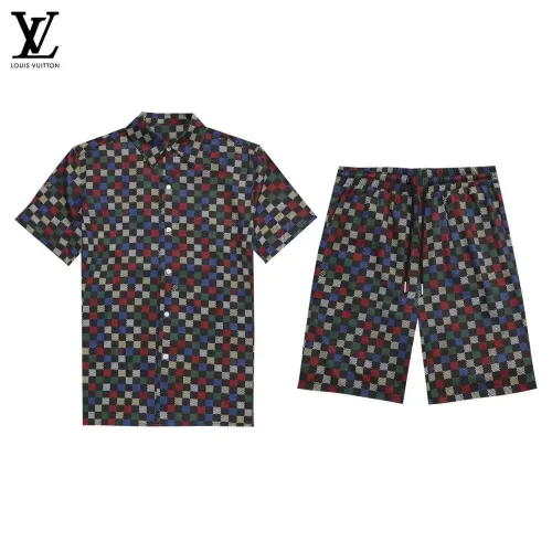 Wholesale Louis Vuitton LV Tracksuits Short Sleeved For Men #1437896 $52.00 USD, Wholesale Quality Replica Louis Vuitton LV Tracksuits