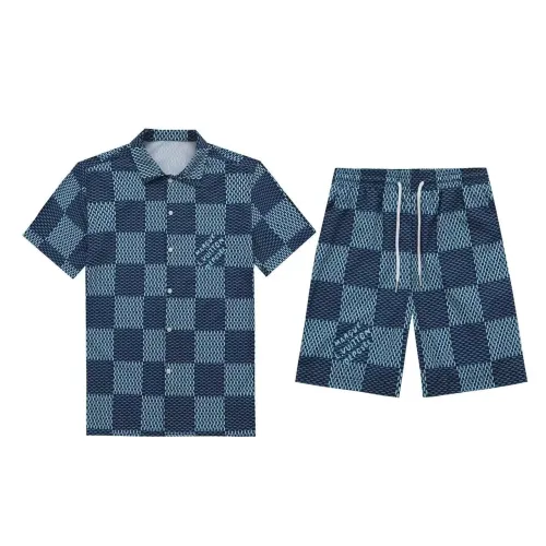 Wholesale Louis Vuitton LV Tracksuits Short Sleeved For Men #1437903 $52.00 USD, Wholesale Quality Replica Louis Vuitton LV Tracksuits