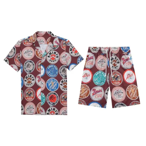 Wholesale Amiri Tracksuits Short Sleeved For Men #1437905 $52.00 USD, Wholesale Quality Replica Amiri Tracksuits