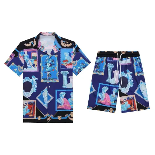 Wholesale Versace Tracksuits Short Sleeved For Men #1437908 $52.00 USD, Wholesale Quality Replica Versace Tracksuits