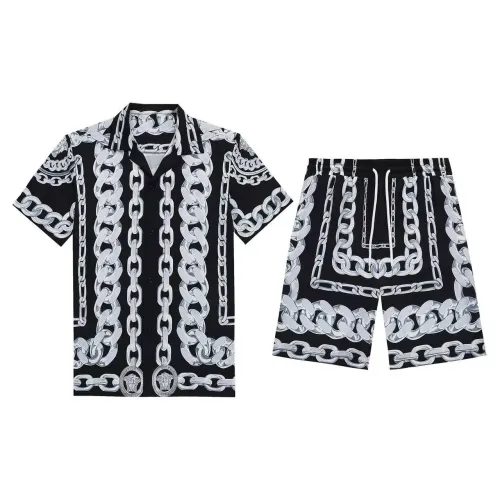 Wholesale Versace Tracksuits Short Sleeved For Men #1437914 $52.00 USD, Wholesale Quality Replica Versace Tracksuits