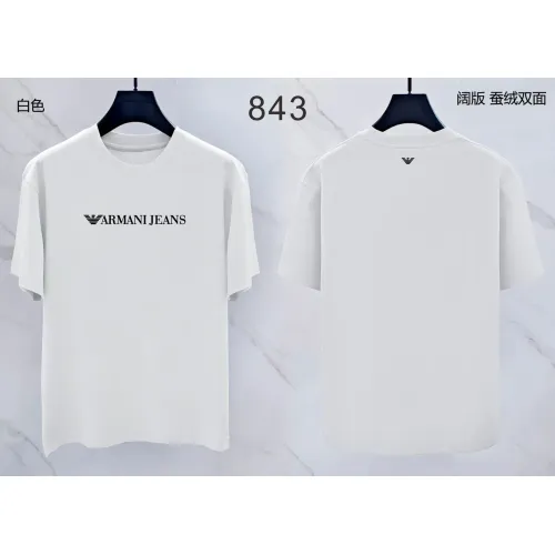 Wholesale Armani T-Shirts Short Sleeved For Men #1438064 $38.00 USD, Wholesale Quality Replica Armani T-Shirts